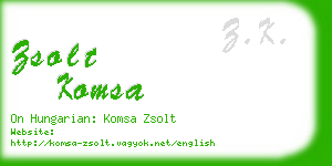 zsolt komsa business card